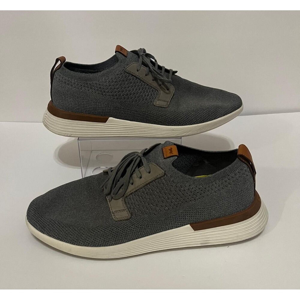 Wolf & Shepherd SwiftKnit Derby Gray White Knit Dress Sneakers M 10 / W 12
